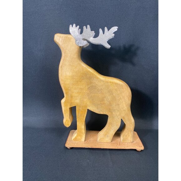 Vintage Mid-Century Wooden Crafted Reindeer Home Christmas Holiday Decor - Picture 11 of 16